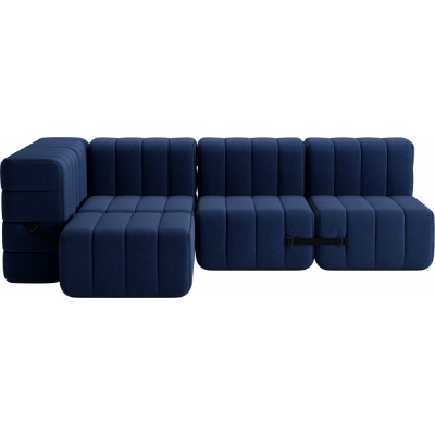 Ambivalenz - Curt Sofa Set 9 Dunkelblau (Jet 6098)