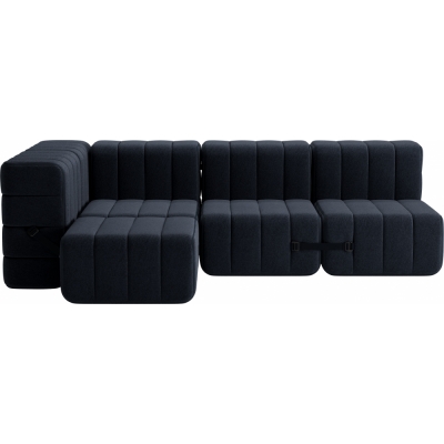Ambivalenz - Curt Sofa Set 9 Dunkelgrau (Jet 9806)