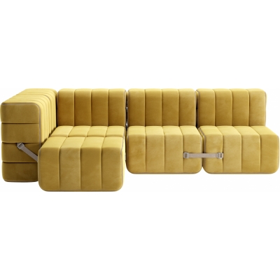 Ambivalenz - Curt Sofa Set 9 Gelb (Barcelona Cornhusk V3347/50)