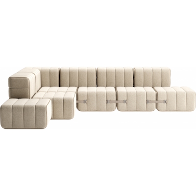 Ambivalenz - Curt Sofa Set 12 Grau/Beige (Jet 9110)