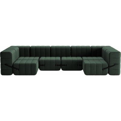 Ambivalenz - Curt Sofa Set 15 Dunkelgrün (Dama 0061)