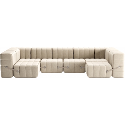 Ambivalenz - Curt Sofa Set 15 Grau/Beige (Jet 9110)