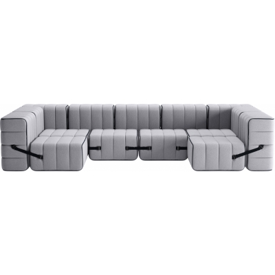 Ambivalenz - Curt Sofa Set 15 Grau (Jet 9803)