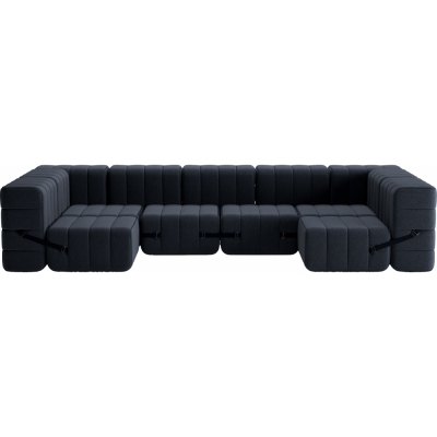 Ambivalenz - Curt Sofa Set 15 Dunkelgrau (Jet 9806)