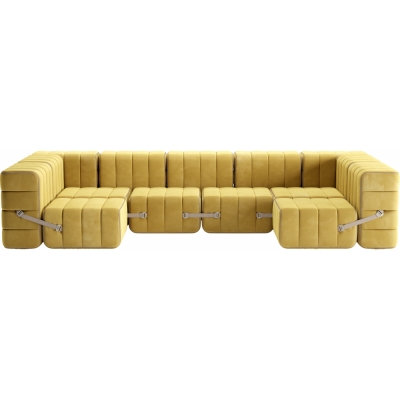 Ambivalenz - Curt Sofa Set 15 Gelb (Barcelona Cornhusk V3347/50)