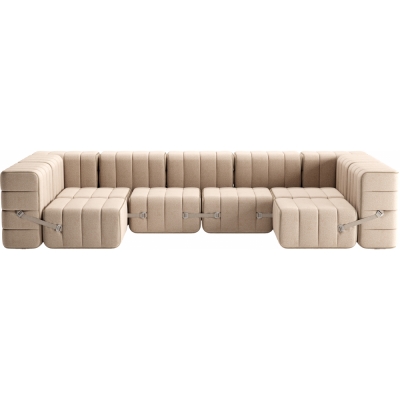 Ambivalenz - Curt Sofa Set 15 Beige / Grau (Dama 0029)