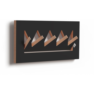 Ambivalenz - Fläpps Garderobe Crownhäng 40x20 cm | Schwarz