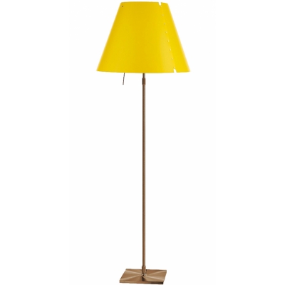 Luceplan - Costanza Stehleuchte dimmbar Kanariengelb | Messing