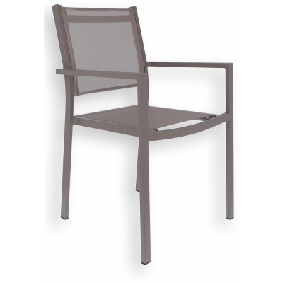 Fiam - Aria Stapelsessel Gestell: Taupe; Bezug: Taupe