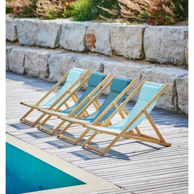 Fiam - Relax Liegestuhl Esche Salbei