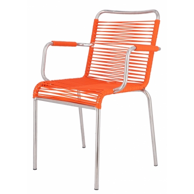 Fiam - Mya Spaghetti Stapelsessel PVC-Band: Orange