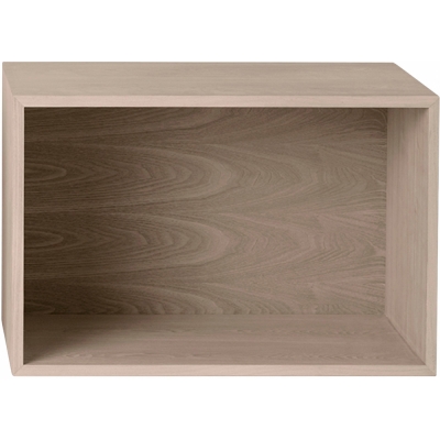 Muuto - Stacked Regal mit Rückwand Groß | Eiche