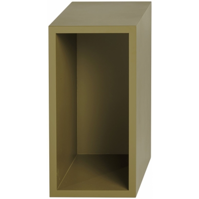 Muuto - Stacked Regal mit Rückwand Klein | Braun Grün