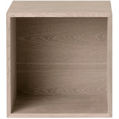 Muuto - Stacked Regal mit Rückwand Mittel | Eiche