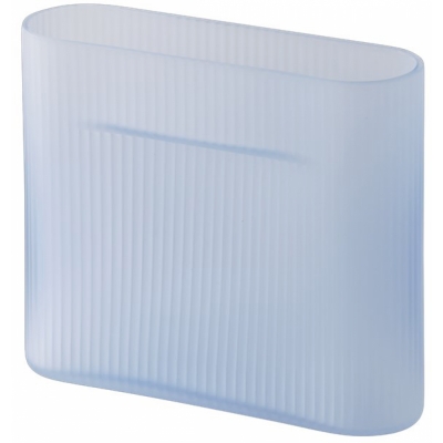 Muuto - Ridge Vase Höhe 16,5 | Light Blue Frosted Glass