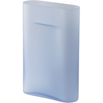 Muuto - Ridge Vase Höhe 35 | Light Blue Frosted Glass