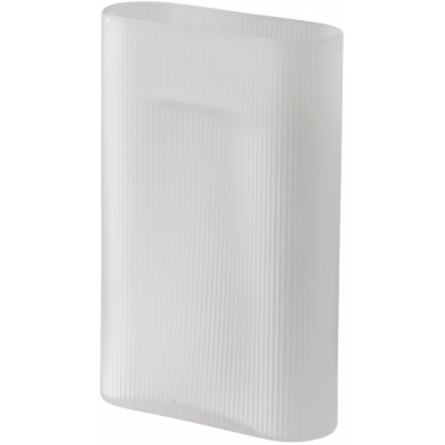 Muuto - Ridge Vase Höhe 35 | White Frosted Glass