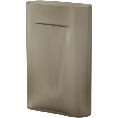 Muuto - Ridge Vase Höhe 48,5 | Taupe Frosted Glass