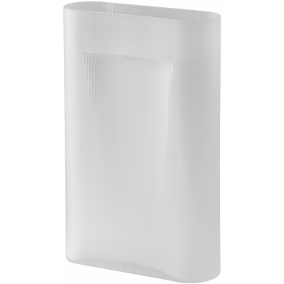 Muuto - Ridge Vase Höhe 48,5 | White Frosted Glass