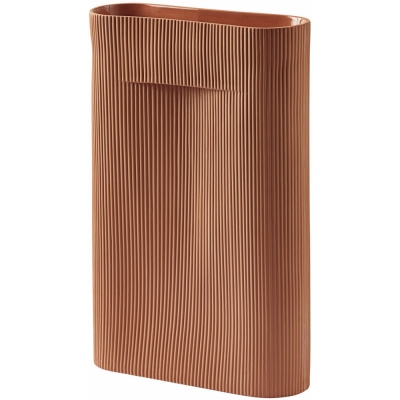 Muuto - Ridge Vase Höhe 48,5 | Terrakotta