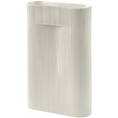 Muuto - Ridge Vase Höhe 48,5 | Creme