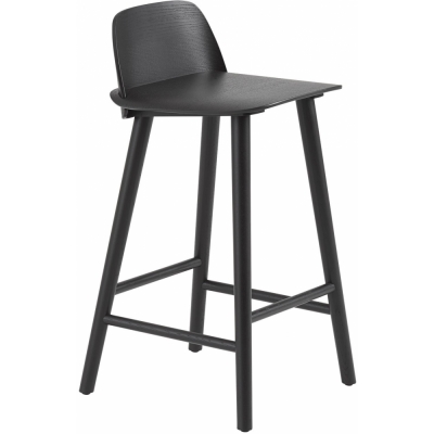 Muuto - Nerd Barhocker, niedrig Schwarz
