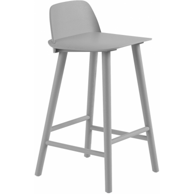 Muuto - Nerd Barhocker, niedrig Grau