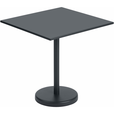 Muuto - Linear Steel Café Tisch Quadratisch H 73 cm Schwarz