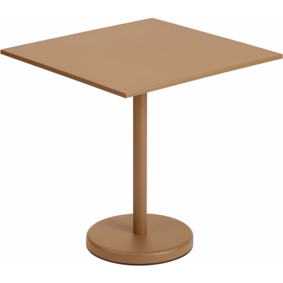 Muuto - Linear Steel Café Tisch Quadratisch H 73 cm Burnt orange