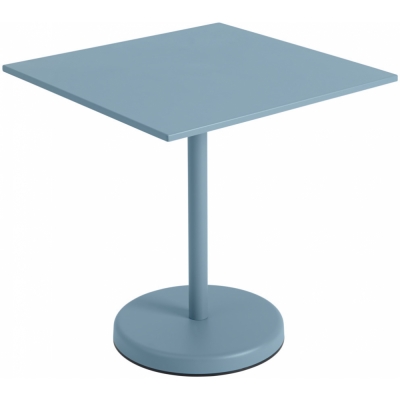 Muuto - Linear Steel Café Tisch Quadratisch H 73 cm Hellblau