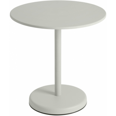 Muuto - Linear Steel Café Tisch Rund H 73 cm Grau