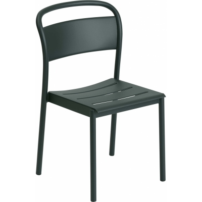 Muuto - Linear Steel Side Stuhl Dunkelgrün