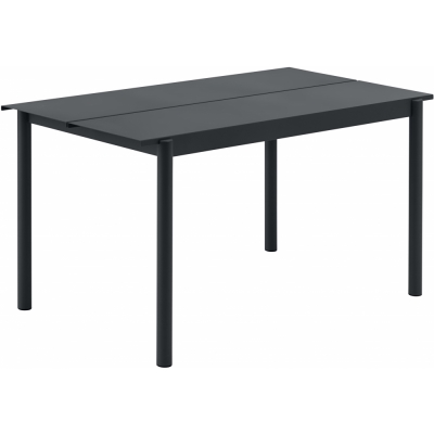 Muuto - Linear Steel Tisch 140 x 75 cm Anthrazit Schwarz