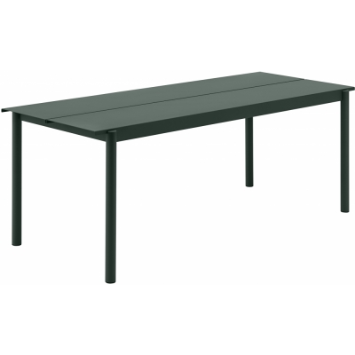 Muuto - Linear Steel Tisch 200 x 75 cm Dunkelgrün