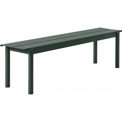 Muuto - Linear Steel Bank 170 cm Dunkelgrün