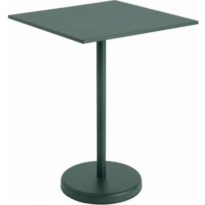 Muuto - Linear Steel Café Tisch Quadratisch H 95 cm Dunkelgrün