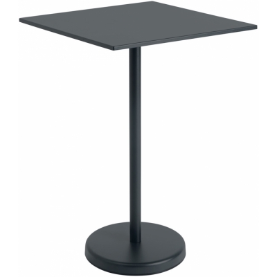 Muuto - Linear Steel Café Tisch Quadratisch H 105 cm Schwarz
