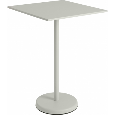 Muuto - Linear Steel Café Tisch Quadratisch H 105 cm Grau
