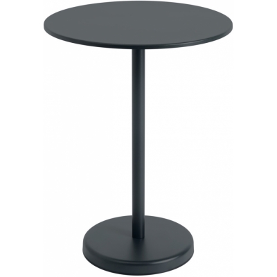 Muuto - Linear Steel Café Tisch Rund H 95 cm Schwarz