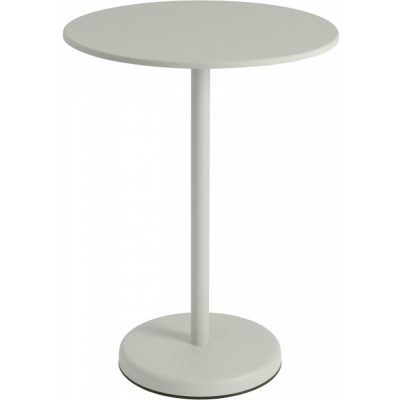 Muuto - Linear Steel Café Tisch Rund H 95 cm Grau