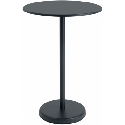 Muuto - Linear Steel Café Tisch Rund H 105 cm Schwarz