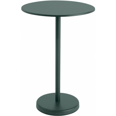 Muuto - Linear Steel Café Tisch Rund H 105 cm Dunkelgrün