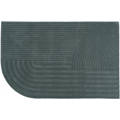 Muuto - Relevo Teppich 200 x 300 cm Dunkelgrün