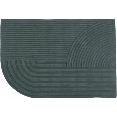 Muuto - Relevo Teppich 170 x 240 cm Dunkelgrün
