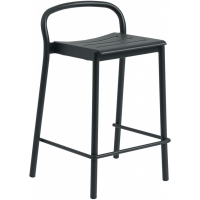 Muuto - Linear Steel Barhocker H 65 cm Schwarz