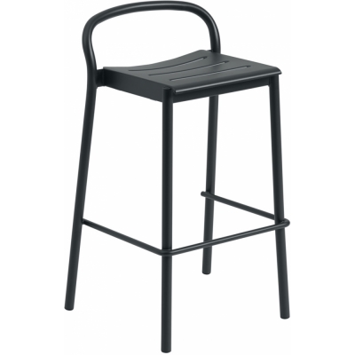 Muuto - Linear Steel Barhocker H 75 cm Schwarz