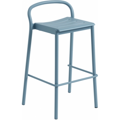 Muuto - Linear Steel Barhocker H 75 cm Hellblau
