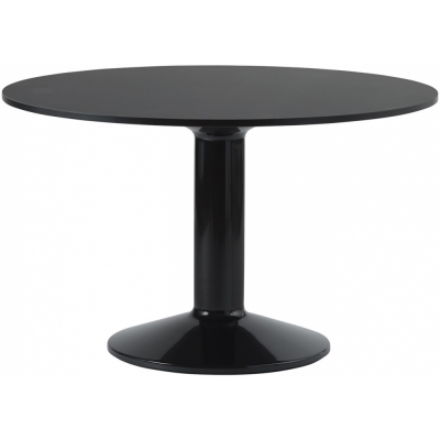 Muuto - Midst Esstisch Ø120 cm Linoleum Schwarz / Schwarz
