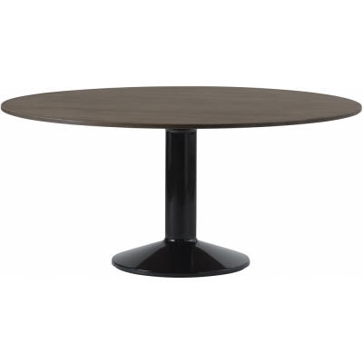 Muuto - Midst Esstisch Ø160 cm Eiche dunkel geölt / Schwarz