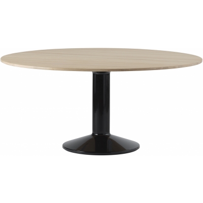 Muuto - Midst Esstisch Ø160 cm Eiche geölt / Schwarz